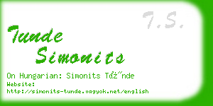 tunde simonits business card